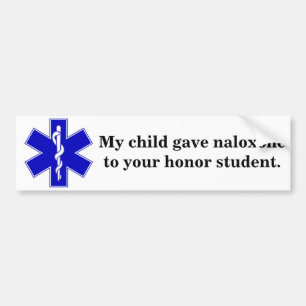 Autocollant De Voiture Étudiant d'honneur de naloxone