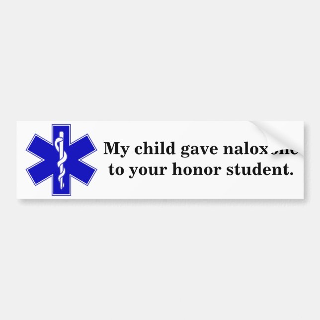 Autocollant De Voiture Étudiant d'honneur de naloxone (Devant)