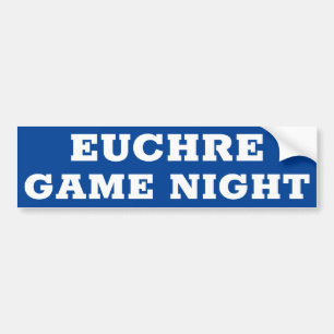 Autocollant De Voiture EUCHRE JEU NUIT Autorisé signe/autocollant