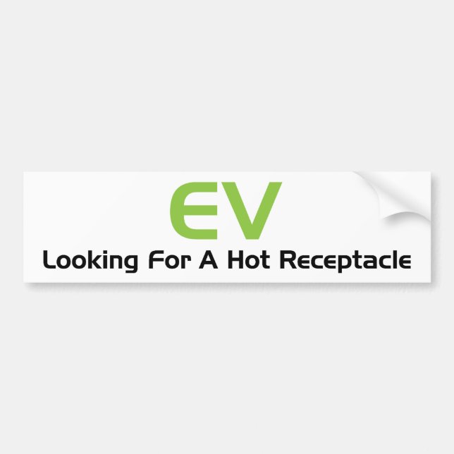 Autocollant De Voiture EV À La Recherche D'Un Récipient Chaud (Devant)