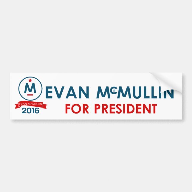 Autocollant De Voiture Evan McMullin pour le président (Devant)