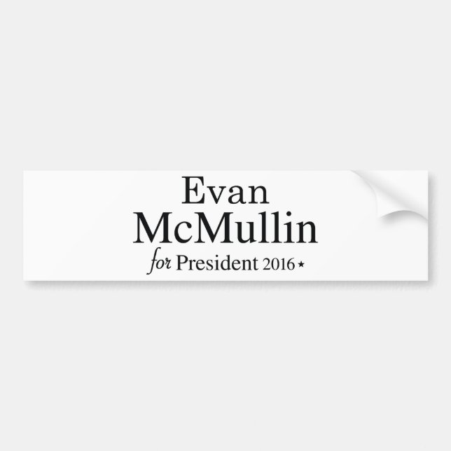 Autocollant De Voiture Evan McMullin pour le président (Devant)