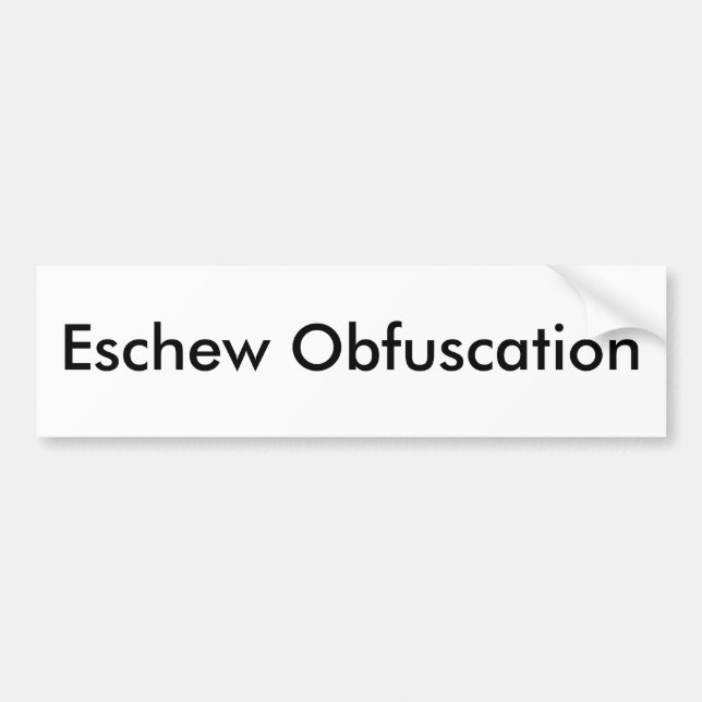 Autocollant De Voiture Évitez l'obscurcissement (Devant)