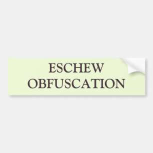 AUTOCOLLANT DE VOITURE ÉVITEZ L'OBSCURCISSEMENT