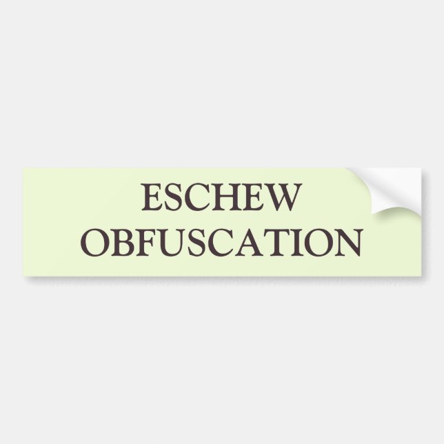 AUTOCOLLANT DE VOITURE ÉVITEZ L'OBSCURCISSEMENT (Devant)
