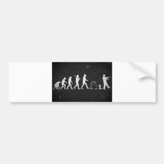 Autocollant De Voiture évolution de zombi de singe à l'humain au zombi