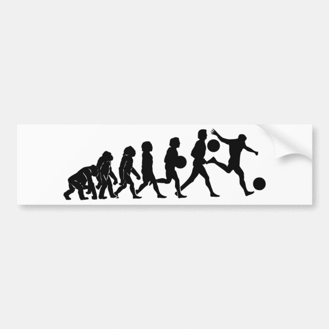 Autocollant De Voiture Évolution du football (Devant)