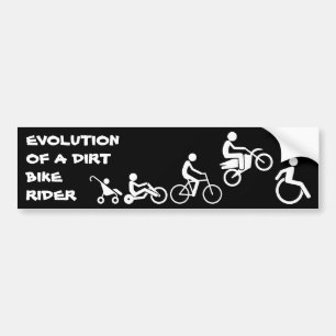 Autocollant De Voiture Évolution d'une moto cross pour motard Bumper St