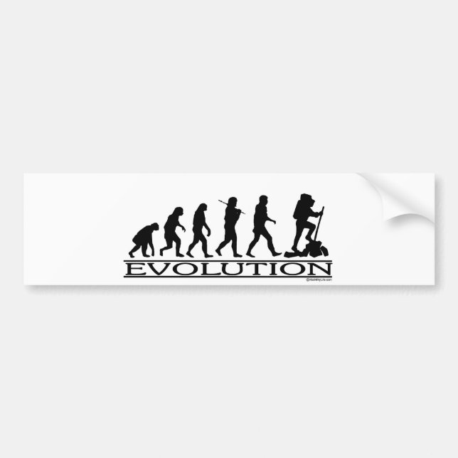 Autocollant De Voiture Évolution - randonnée (Devant)