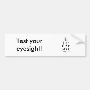 Autocollant De Voiture Examinez votre vue !