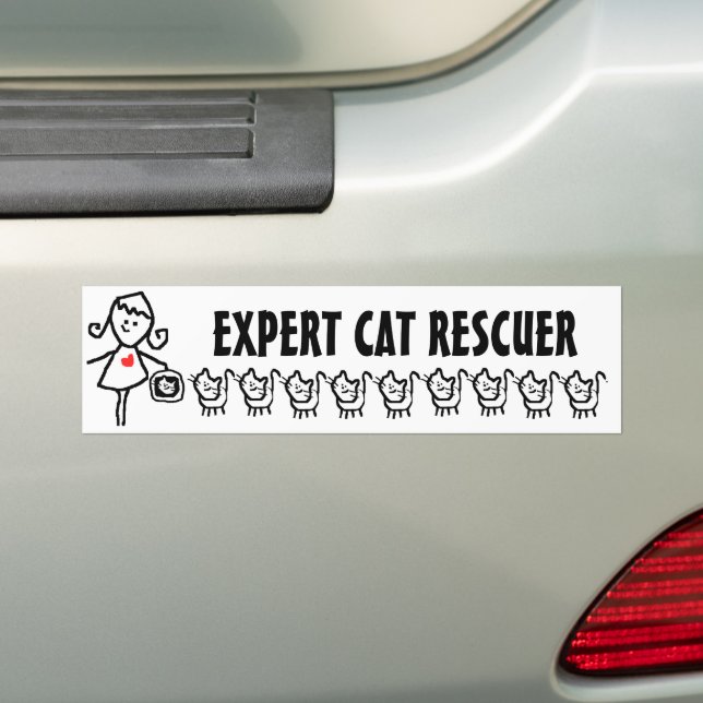 Autocollant De Voiture Expert Cat Rescuer (En voiture)