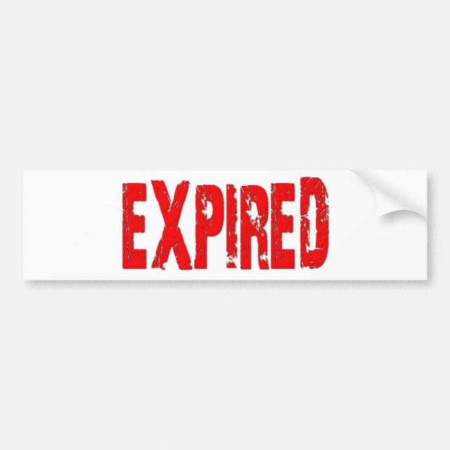 Autocollant De Voiture Expiré (Devant)