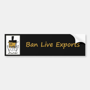 Autocollant De Voiture Exportations vivantes d'interdiction