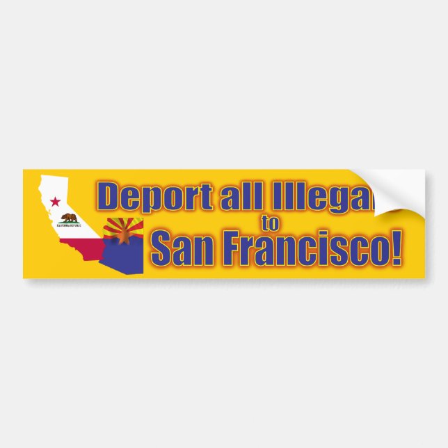 Autocollant De Voiture Expulsez tous les Illegals à San Francisco (Devant)