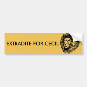 Autocollant De Voiture Extradite Pour Cecil