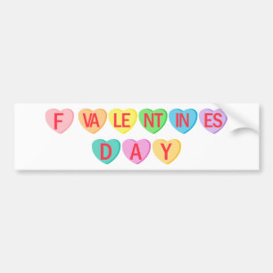 Autocollant De Voiture F VALENTINE'S DAY - Bannière Coeurs-Bonbons