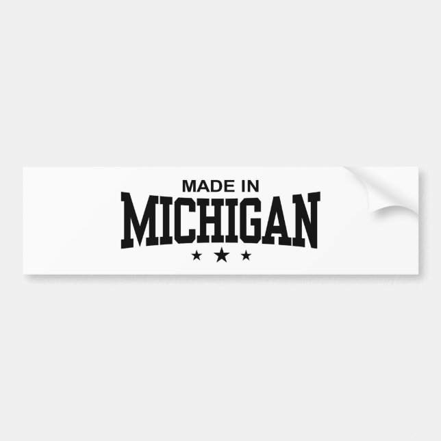 Autocollant De Voiture Fabriqué Dans Le Michigan (Devant)