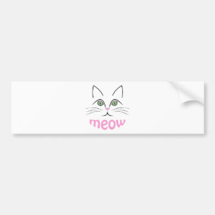 Autocollant De Voiture Face de chat