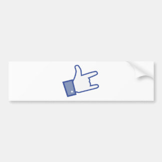 Autocollant De Voiture Facebook vous aiment basculer l'icône de rock de