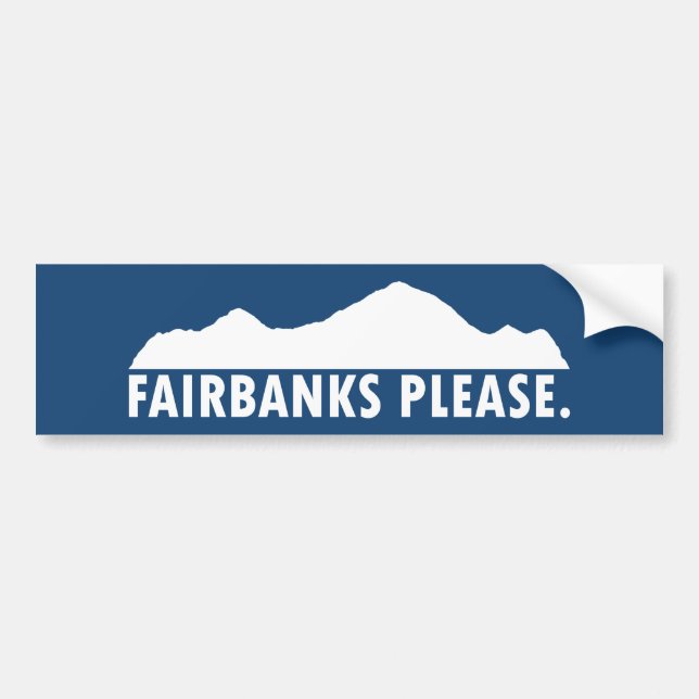 Autocollant De Voiture Fairbanks Alaska S'il vous plaît (Devant)