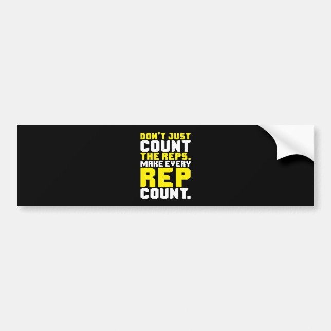 Autocollant De Voiture Faire chaque compte Rep - Motivation de l'entraîne (Devant)