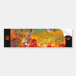 Autocollant De Voiture FAIRY OF THE RED FLOWERS, rubis