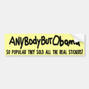 Autocollant De Voiture Fait main quiconque mais Obama 2012