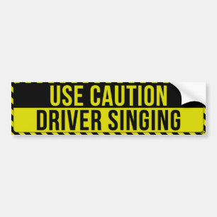 Autocollant De Voiture Faites attention, adhésif pour pare-chocs chanteu