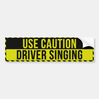 Autocollant De Voiture Faites attention, adhésif pour pare-chocs chanteur