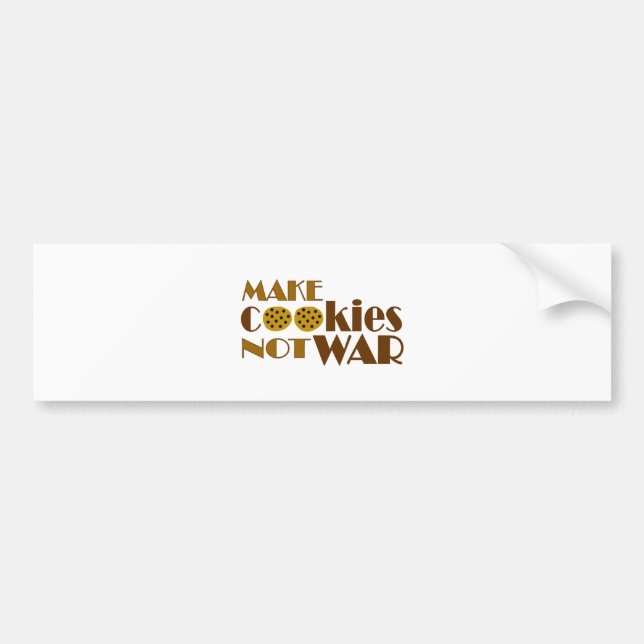 Autocollant De Voiture Faites la guerre de biscuits pas (Devant)
