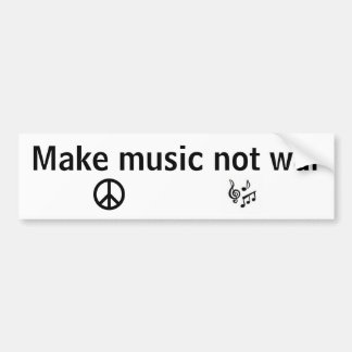 Autocollant De Voiture Faites la guerre de musique pas