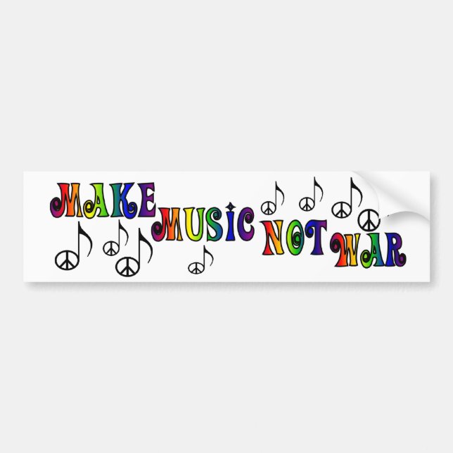 Autocollant De Voiture Faites l'adhésif pour pare-chocs de musique (Devant)