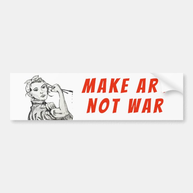 Autocollant De Voiture Faites l'autocollant de guerre d'art pas (Devant)