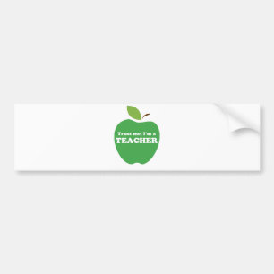 Autocollant De Voiture Faites-moi confiance, je suis un vert Apple de