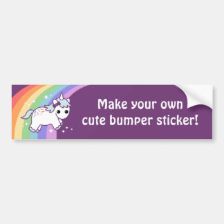 Autocollant De Voiture Faites votre propre licorne mignonne