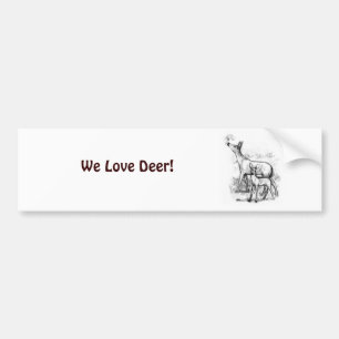 Autocollant De Voiture Famille des cerfs