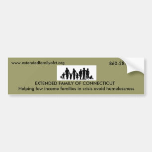 AUTOCOLLANT DE VOITURE FAMILLE ÉTENDU DU CONNECTICUT