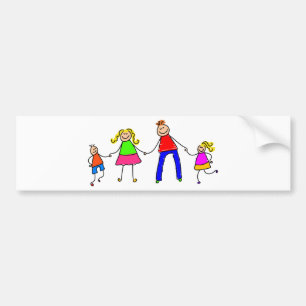 Autocollant De Voiture Famille heureuse
