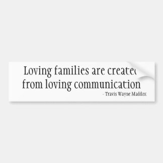 Autocollant De Voiture Familles affectueuses et communication