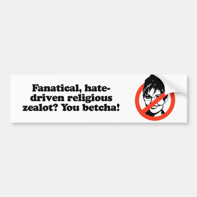 Autocollant De Voiture Fanatique fanatique - vous Betcha (Devant)