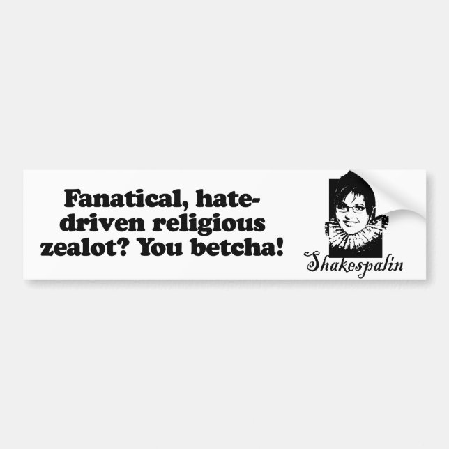 Autocollant De Voiture Fanatique fanatique - vous Betcha (Devant)