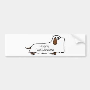 Autocollant De Voiture Fantôme heureux drôle Halloween de chien de