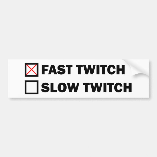 Autocollant De Voiture Fast Twitch (Devant)