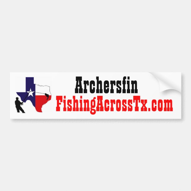 Autocollant De Voiture fat%20logo%20#001_AZ, FishingAcrossTx.com, Arc... (Devant)