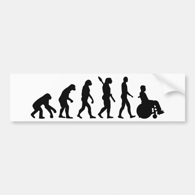 Autocollant De Voiture Fauteuil roulant d'évolution handicaped (Devant)