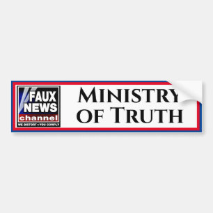 Autocollant De Voiture Faux News "Ministère de la Vérité"