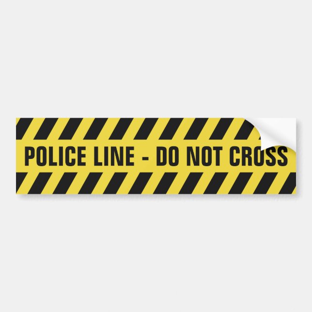 Autocollant De Voiture Faux Police Line custom text bumpersticker (Devant)