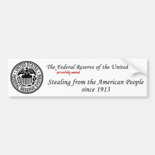 Autocollant De Voiture Federal Reserve : Vol depuis 1913
