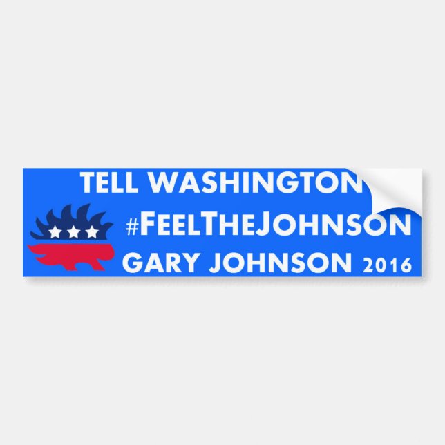 Autocollant De Voiture #feelthejohnson Gary Johnson 2016 (Devant)