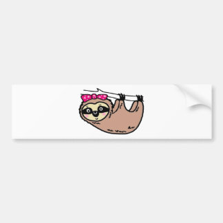 Autocollant De Voiture Femelle mignonne de paresse